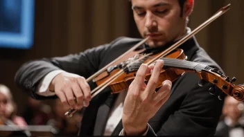 En violonist som spiller en vakker melodi på sin fiolin.