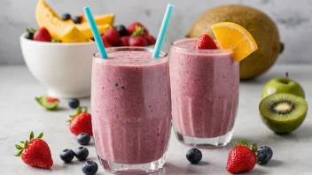 En deilig og sunn fruktsmoothie.