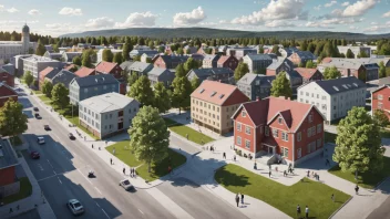 En illustrasjon av en norsk kommune med høy frafall fra videregående skole.