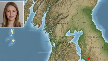 Et kart over Norge med Sunnhordland-regionen fremhevet, sammen med et bilde av en person som snakker på en tradisjonell sunnhordlandsdialekt.