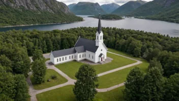 En kirke i Norge med et stort eiendom