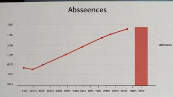 En graf som viser en økning i fravær over tid.