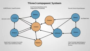 Et bilde av et treskomponentsystem, som viser hvordan komponentene er koblet sammen.