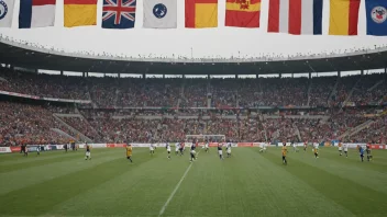 En fotballkamp mellom to nasjonale lag.