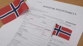 Et bilde som representerer budsjettbevilgning i Norge.