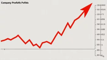 En graf som viser en nedgang i et selskaps profitt.