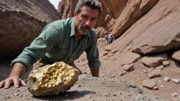 En stein eller mineral med arsen, ofte funnet i gruver eller geologiske formasjoner.