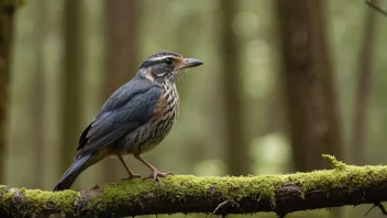 En skogsvale sittende på en gren i en skog, med en brun rygg og hvit mage, og en karakteristisk hvit stripe over øyet.