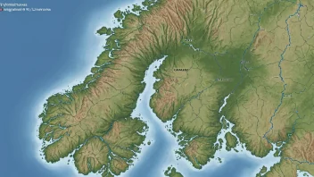 Et kart over Jyllandshalvøya, som viser dens geografiske egenskaper og større byer.