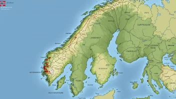 Et kart over Norge med ulike regioner fremhevet, som viser variasjonene i fleksjonsløshet på tvers av landet.