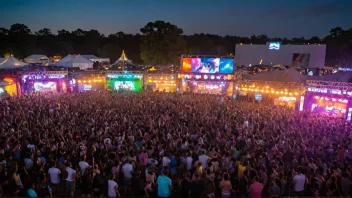 En levende musikkfestival med en rekke opptredener og aktiviteter.