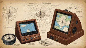 Et bilde av et båtnavigasjonssystem, som viser viktigheten av kommunikasjon i maritim navigasjon.