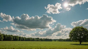 En vakker solfylt dag uten regn.