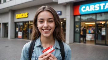 En student som nyter godt av en studenterabatt.