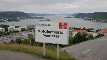 Et bilde av en voldtektssenterbygning i Norge.