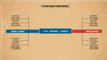 En illustrasjon av en idrettsturneringsbrakett med fire lag som konkurrerer i semifinalene.