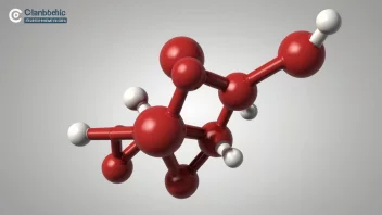 Et bilde av en molekyl av karbolsyre, også kjent som fenol, i et laboratorium.