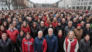 En gruppe mennesker fra ulike deler av Norge samlet sammen, representert en nasjonal organisasjon.