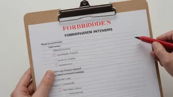 En person som holder en liste over forbudte ting