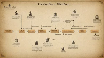 En visuell fremstilling av en historisk sekvens av hendelser.