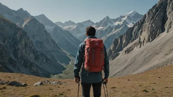 En person som bærer en trekkingsjakke, klar for et utendørs eventyr.