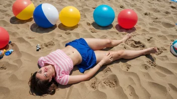 En person som opplever sommerkjedsomhet på en strand.