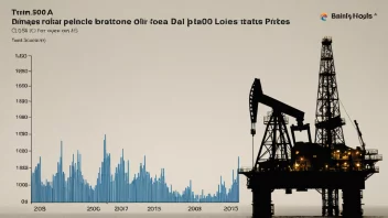 En graf som viser stabiliteten i oljeprisene over tid.