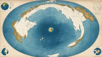 Et bilde av polarregionene, med fokus på de kalde temperaturer og unike økosystemer i de omkringliggende havene.