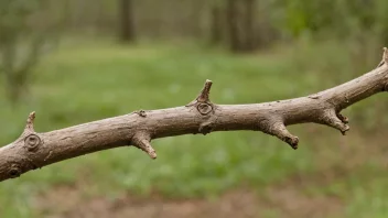 En stav eller en gren, med en naturlig bakgrunn.