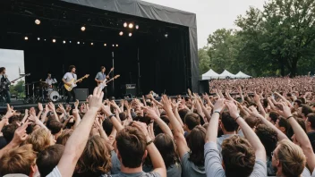 Et band som opptrer på scenen i hjembyen