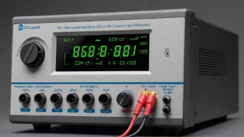 En likstrømsenhet med digital display og måleinstrumenter.