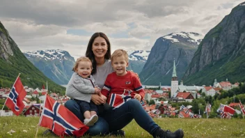 En familie med et barn, som symboliserer en vellykket innenlandsadopsjon i Norge