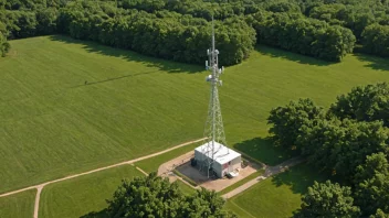 En mobiltelefonmast med utendørsdekning på landsbygda.