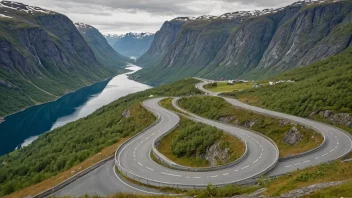 En pittoresk rute gjennom det norske landskapet.