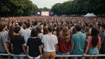 Et levende og fargerikt bilde av unge mennesker som har det gøy på en musikkbegivenhet.