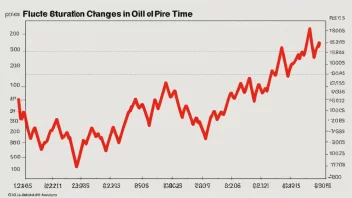 En graf som viser endringen i oljeprisen over tid.