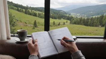 En person sitter komfortabelt på en sofa, omgitt av løpeutstyr, og ser på sin løpejournal.