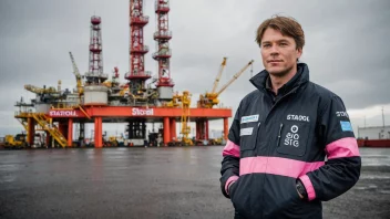 En person i Statoil-uniform, som representerer en ansatt i selskapet.