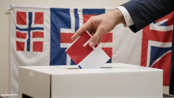 En person som avgir stemmen sin i et valg, som symboliserer deltakelse i demokratiet.