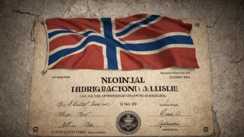 En illustrasjon av en bergverkslisens, som representerer det norske begrepet.