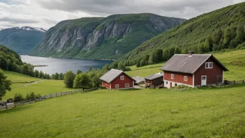 En pittoresk gård i Norge