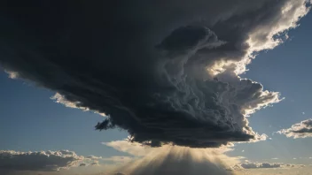 En mørk og lavthengende sky på himmelen