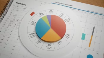 Et bilde som representerer konseptet aktivitetsfordeling, med en kakediagram som viser ulike aktiviteter og deres tidsfordeling.