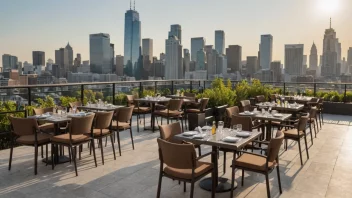 En utendørsrestaurant med en behagelig atmosfære, perfekt for en sommerkveld.