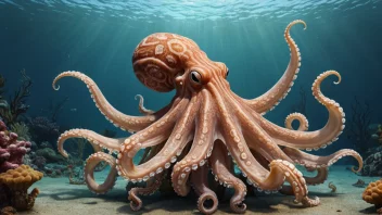 En fargerik illustrasjon av et Cephalopoda, som viser dets unike egenskaper og evner.