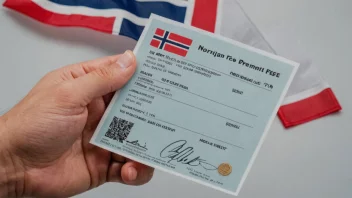 En person som holder et tillatelsesdokument med en avgift skrevet på det.