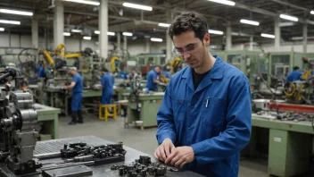 En tilverkningsekspert i en fabrikksetting.