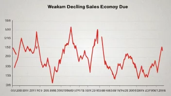 En graf som viser en nedgang i salget på grunn av en svækkende økonomi.