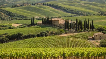 En vakker vingård i Toscana, Italia.