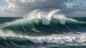 En sterk havvind blåser over havet.